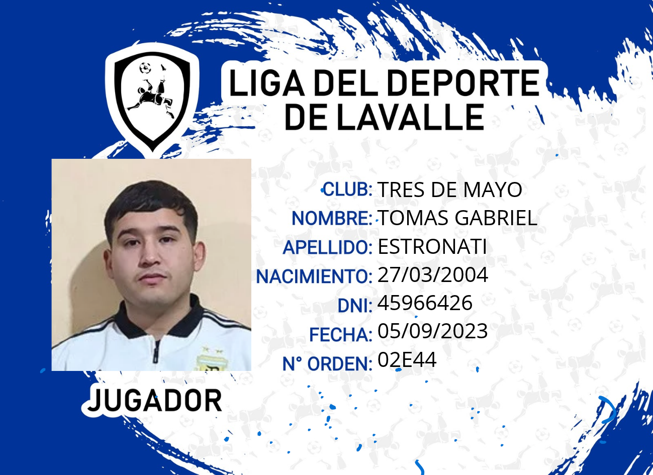 Foto carnet ESTRONATI, TOMAS GABRIEL