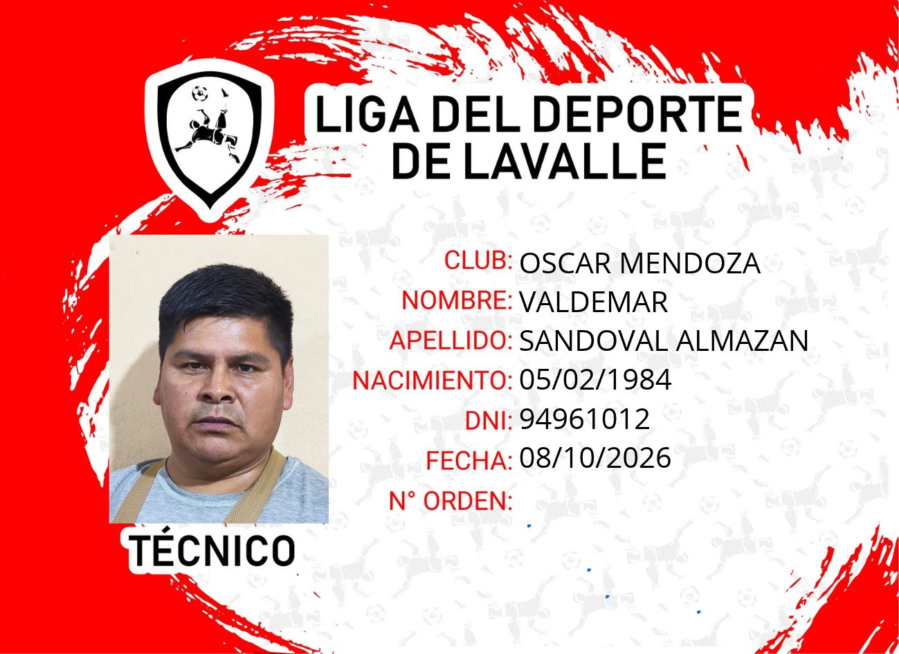 Foto carnet SANDOVAL ALMAZAN, VALDEMAR