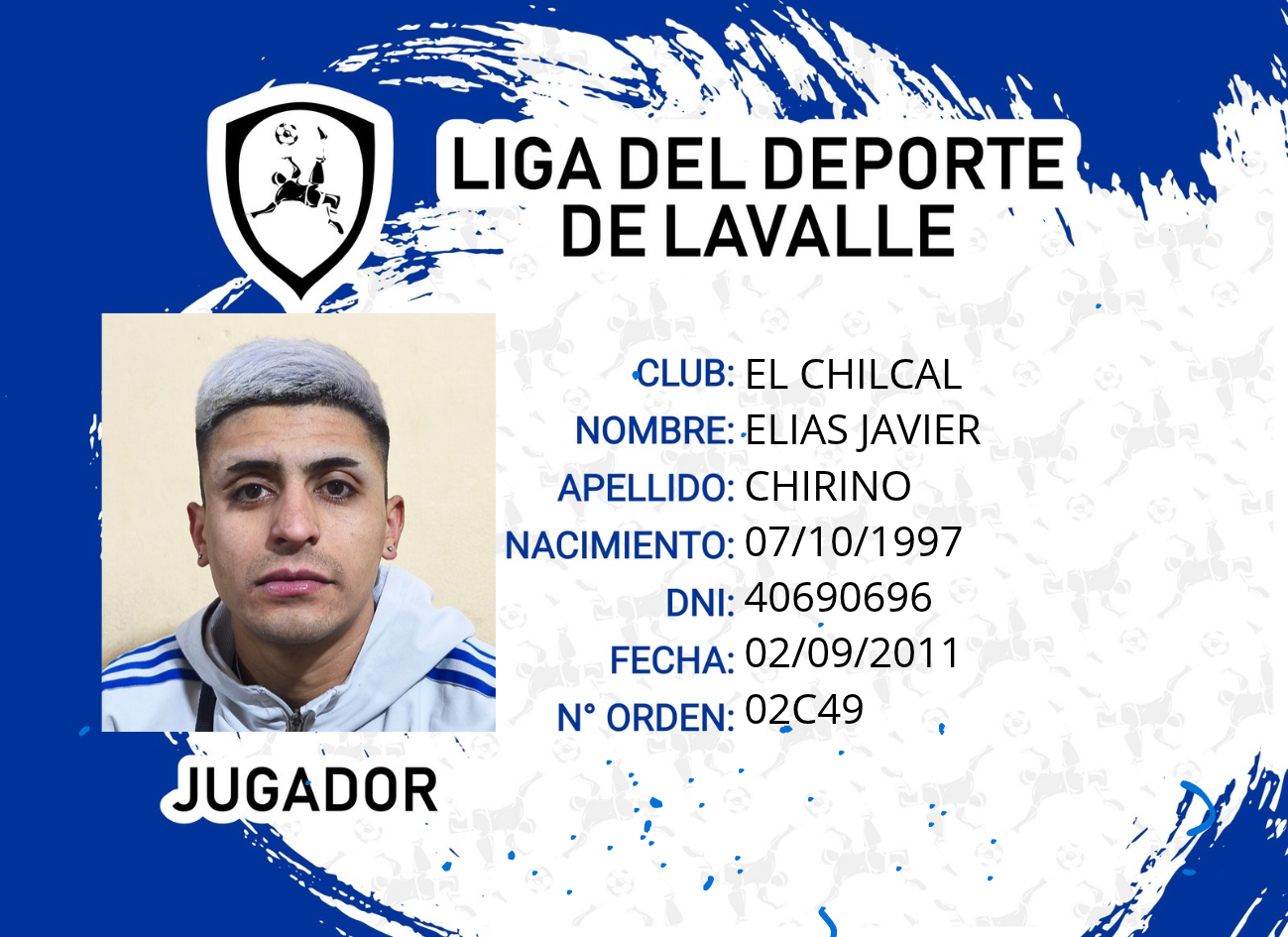 Foto carnet CHIRINO, ELIAS JAVIER