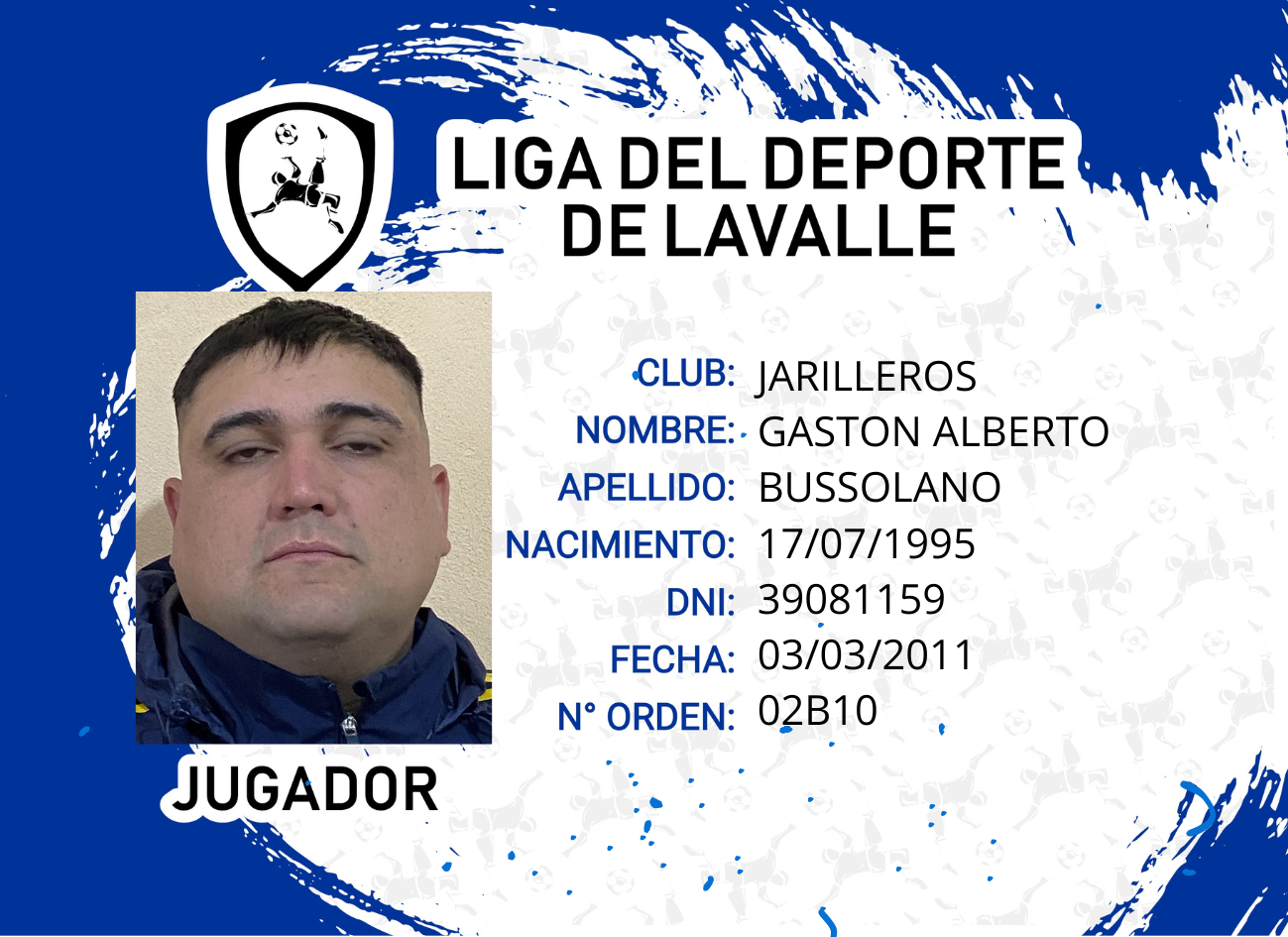 Foto carnet BUSSOLANO, Gastón