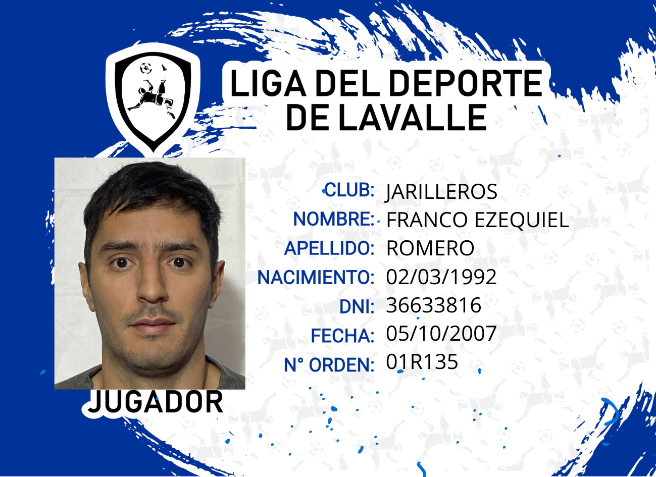 Foto carnet ROMERO FRANCO EZEQUIEL