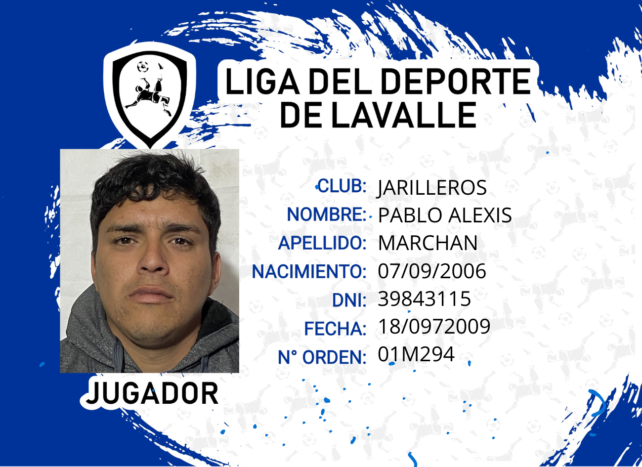 Foto carnet MARCHAN, Pablo