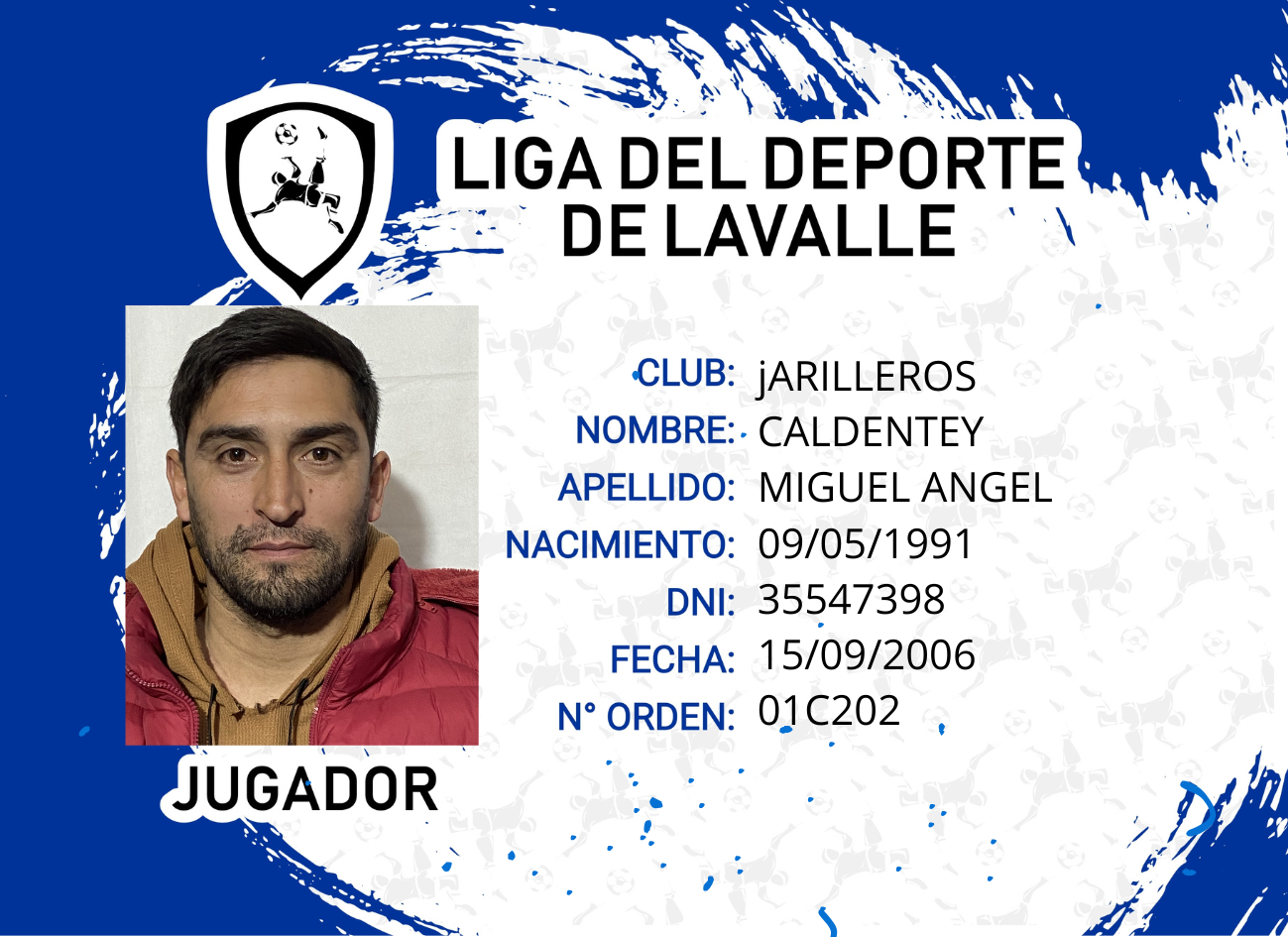 Foto carnet CALDENTEY MIGUEL ANGEL