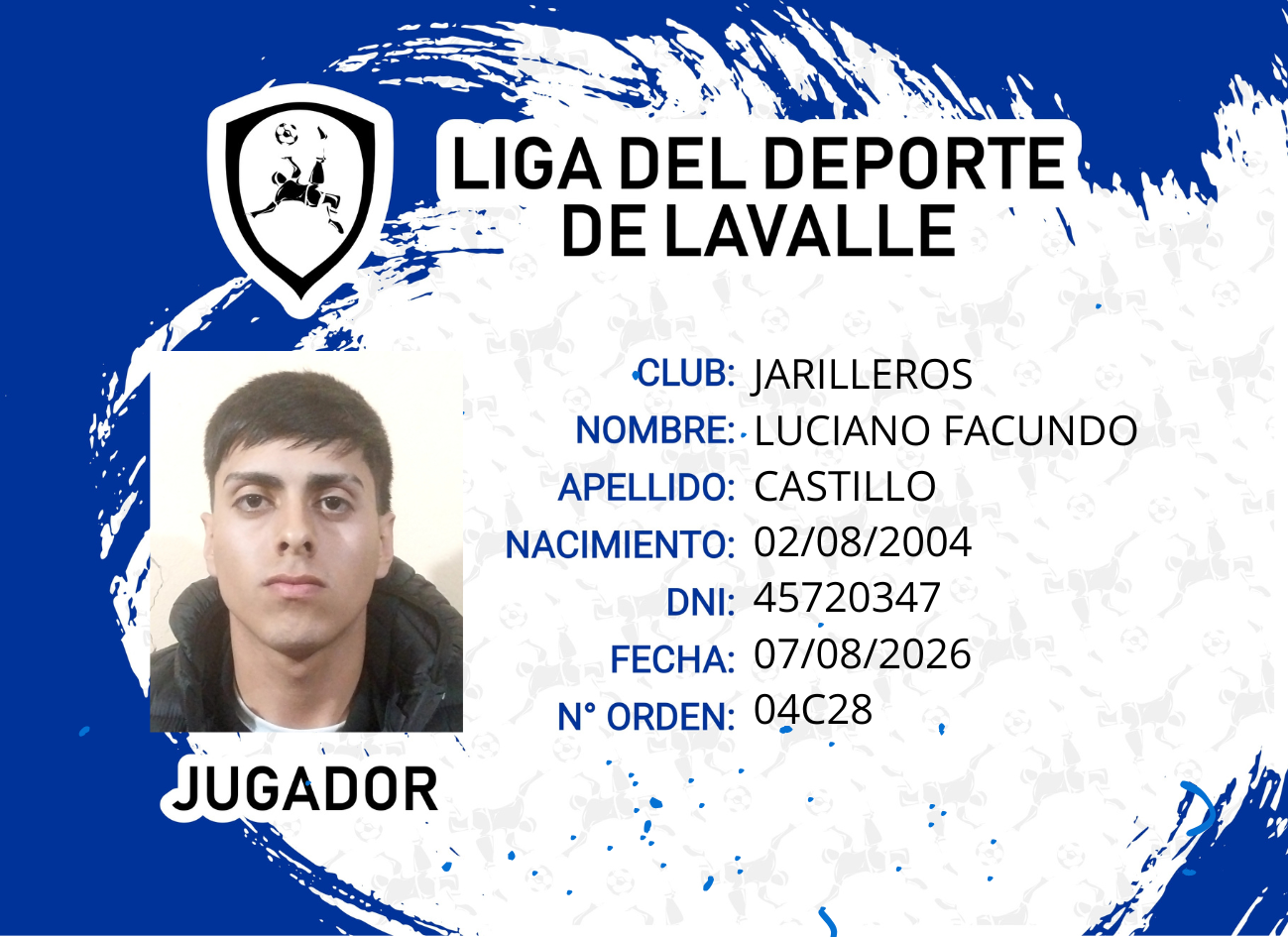 Foto carnet CASTILLO, Luciano
