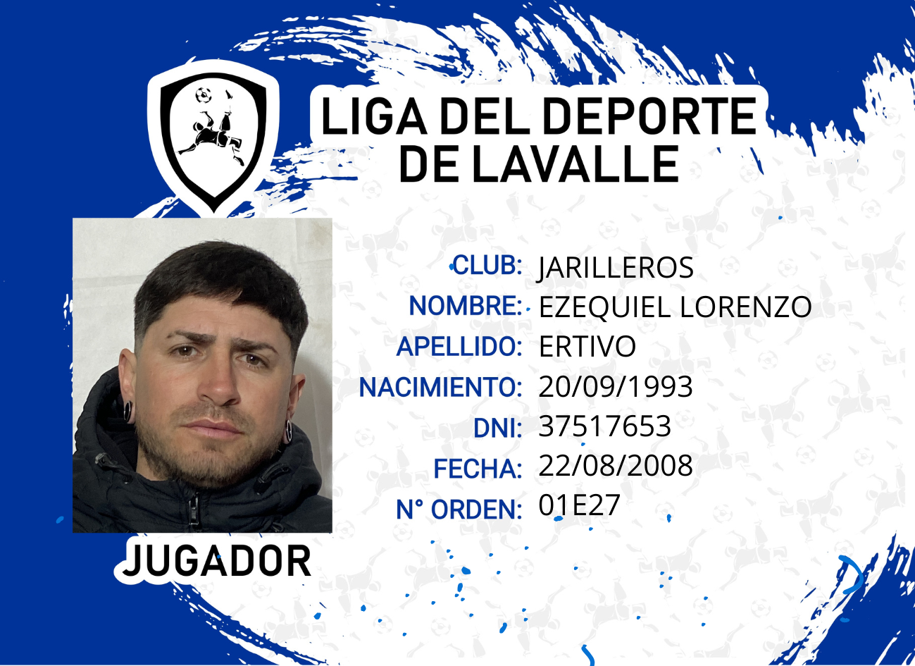 Foto carnet ERTIVO EZEQUIEL LORENZO