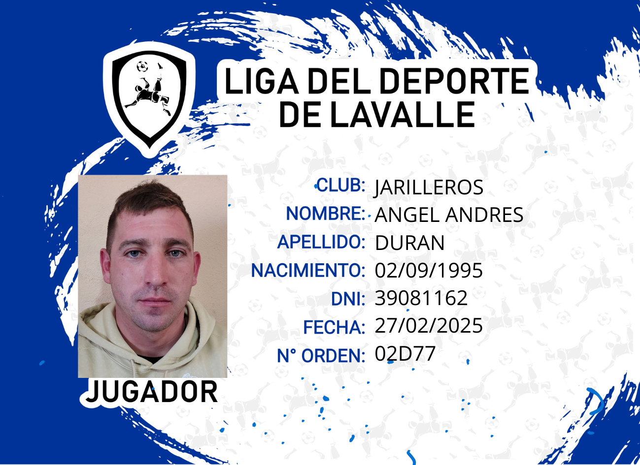Foto carnet DURÁN ANGEL DURAN