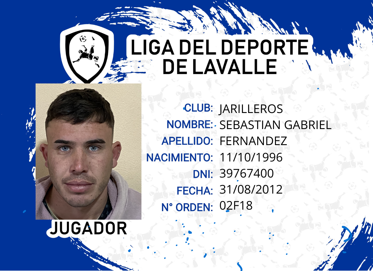 Foto carnet FERNÁNDEZ, Sebastián