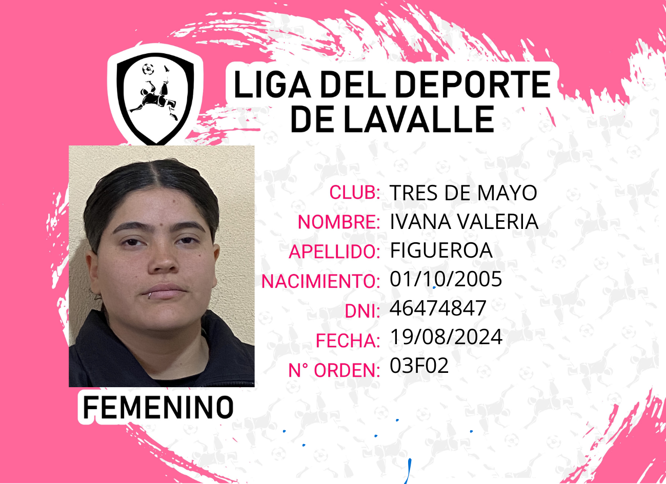 Foto carnet FIGUEROA IVANA VALERIA