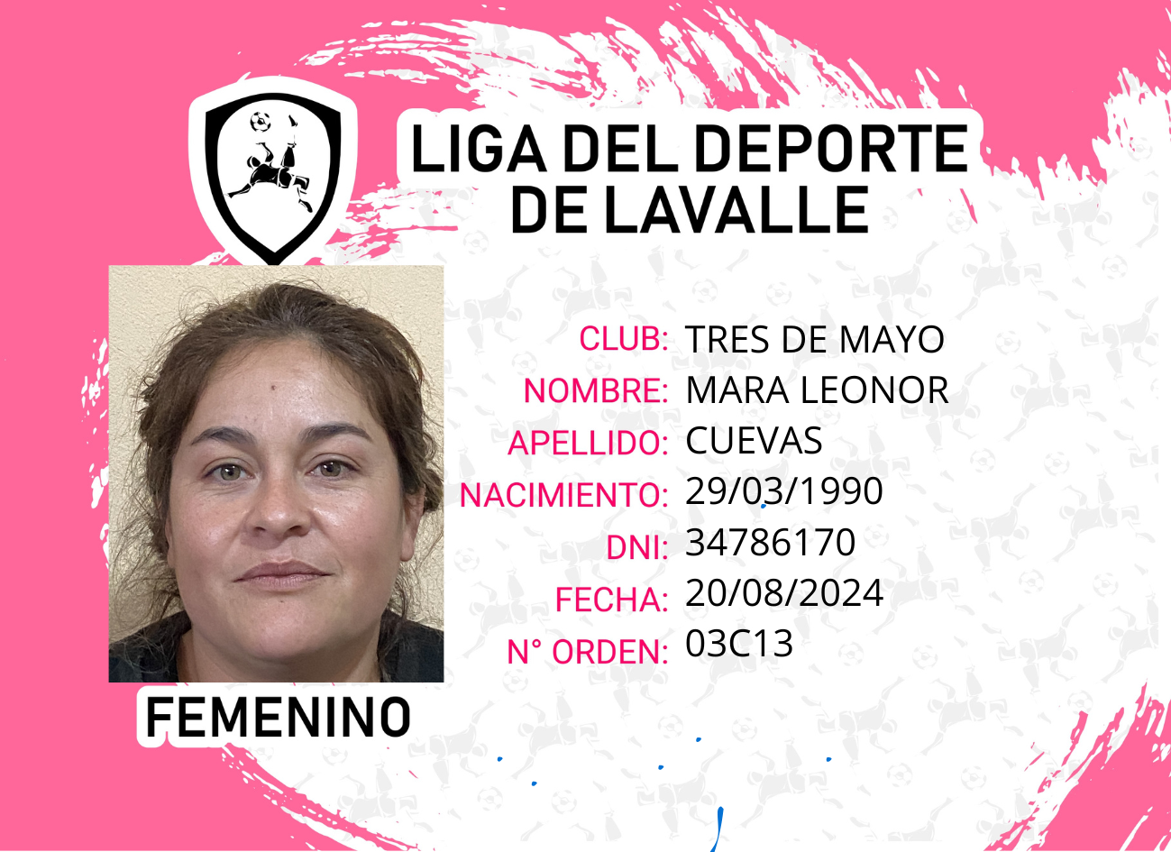 Foto carnet CUEVAS MARA LEONOR