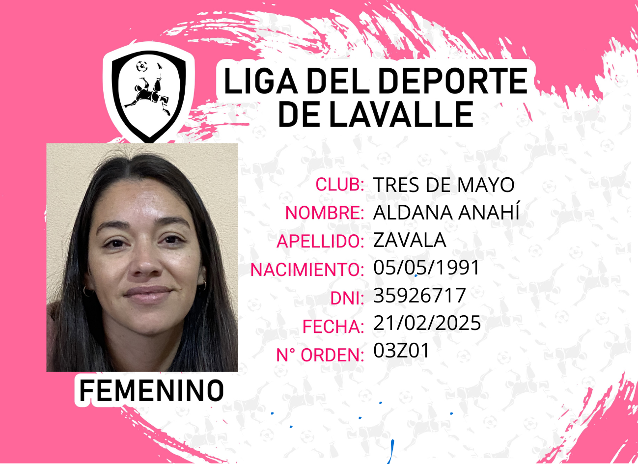Foto carnet ZABALA ALDANA ANAHI