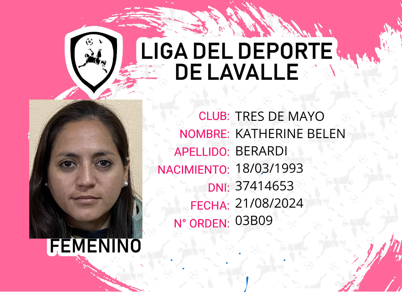 Foto carnet BERARDI KATERINA BELEN