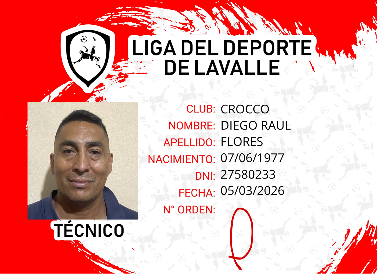 Foto carnet FLORES DIEGO