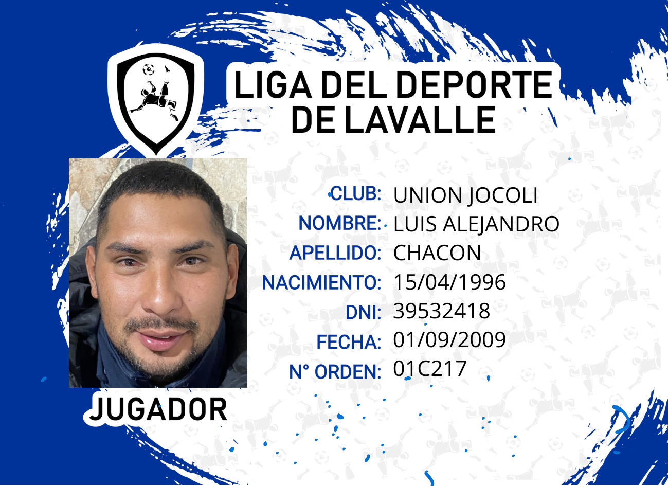 Foto carnet Chacón, Alejandro Luis