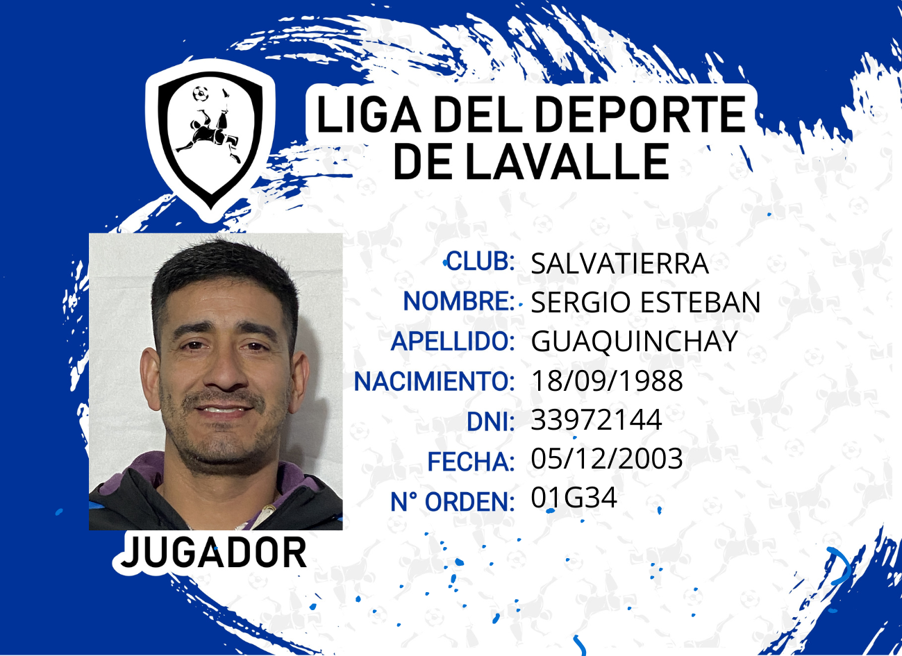 Foto carnet GUAQUINCHAY SERGIO ESTEBAN
