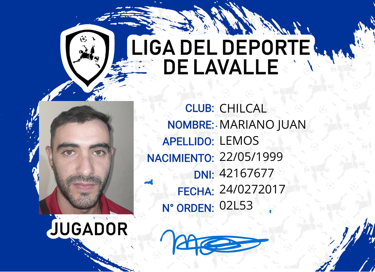 Foto carnet Lemos, Mariano