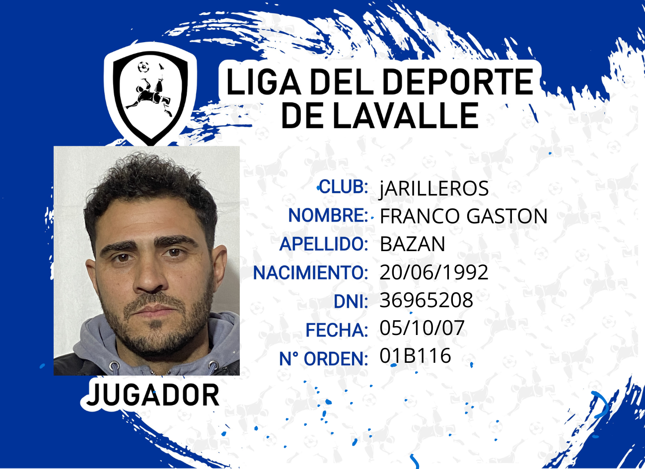 Foto carnet BAZAN FRANCO GASTON