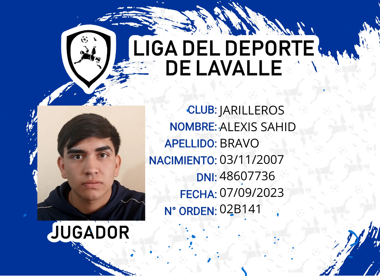Foto carnet BRAVO ALEXIS SAHID