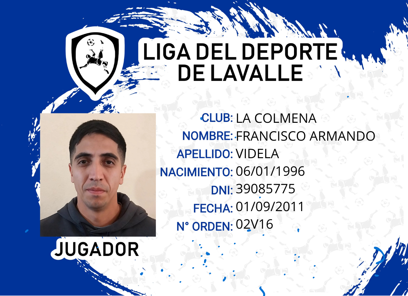 Foto carnet VIDELA FRANCISCO ARMANDO