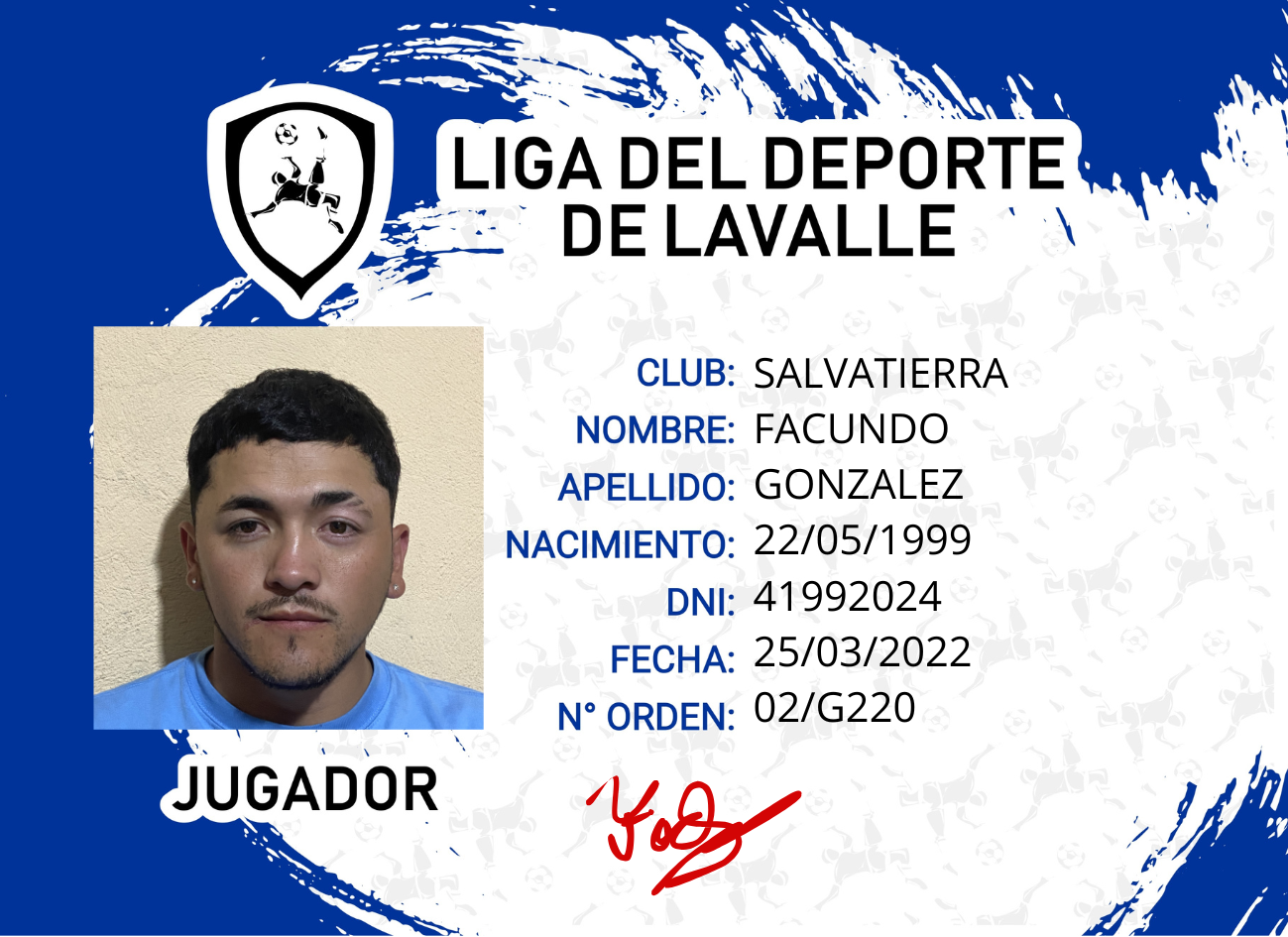 Foto carnet Gonzalez, Facundo