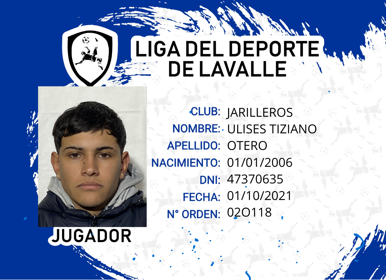 Foto carnet OTERO ULISES TIZIANO