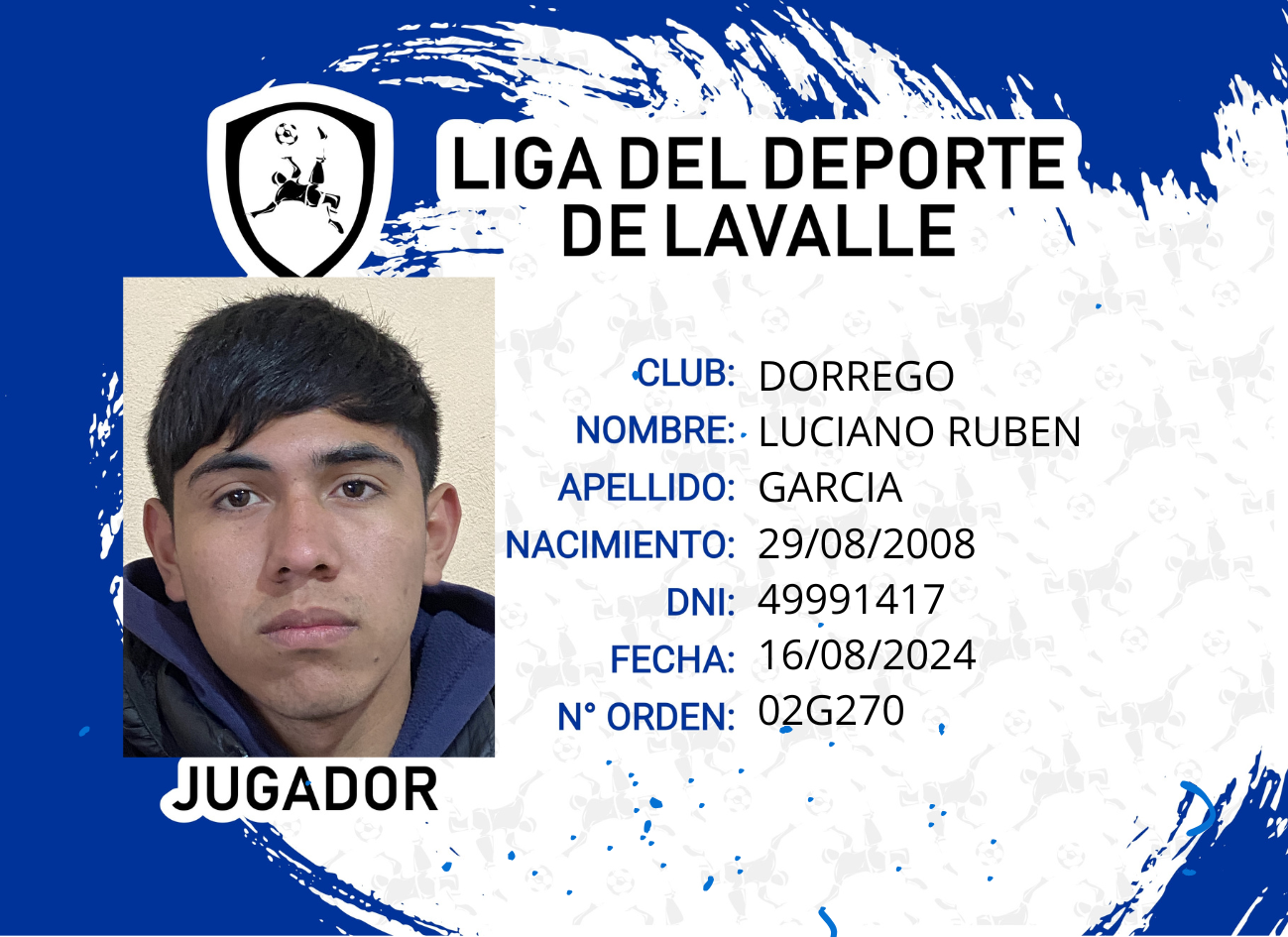 Foto carnet GARCIA, LUCIANO RUBEN