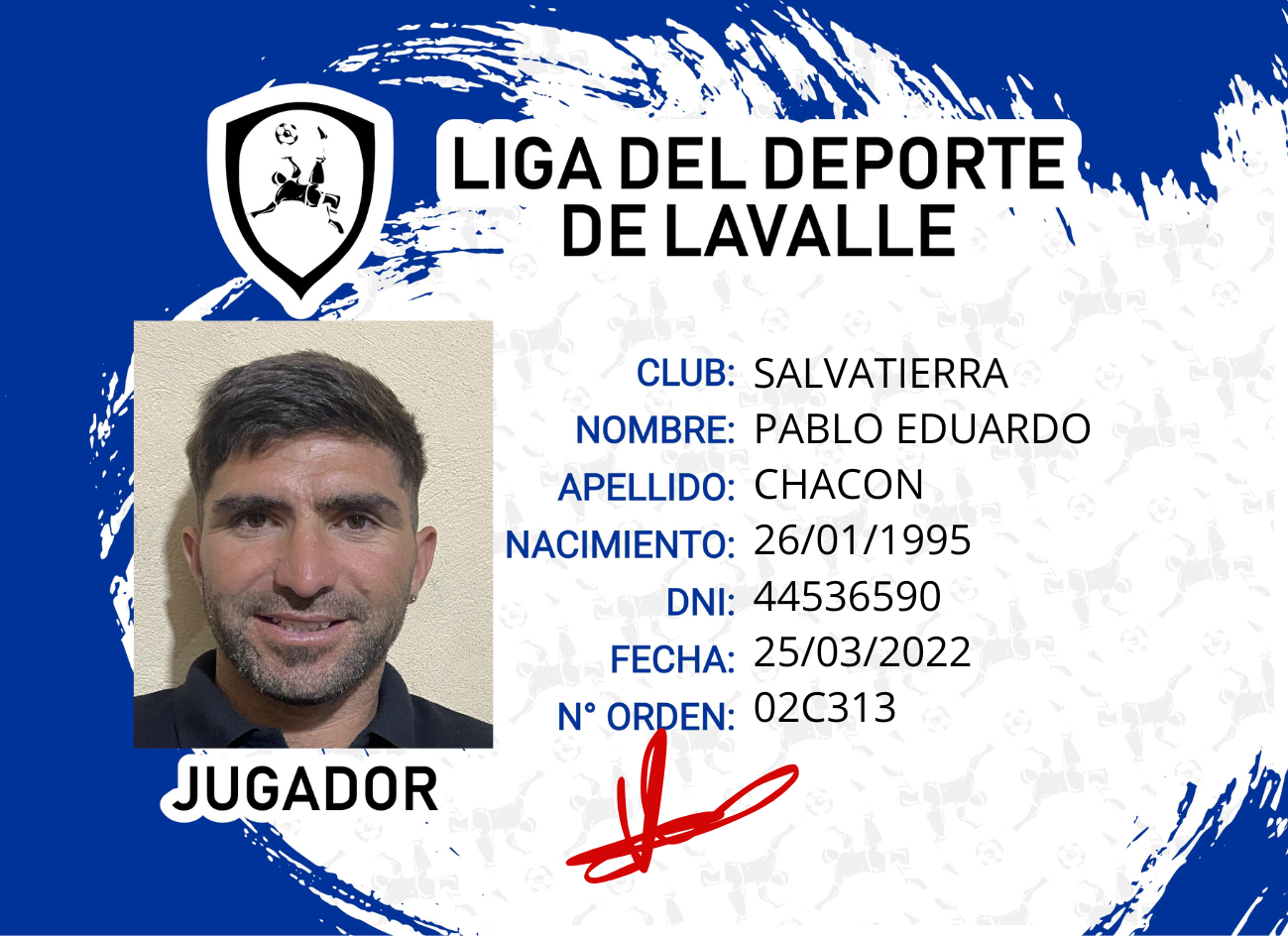 Foto carnet CHACON PABLO EDUARDO
