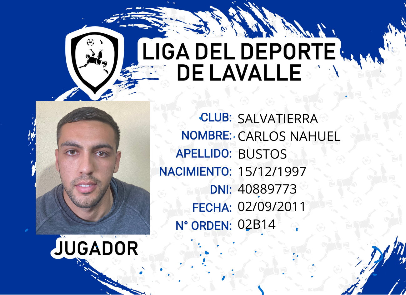 Foto carnet BUSTOS CARLOS NAHUEL