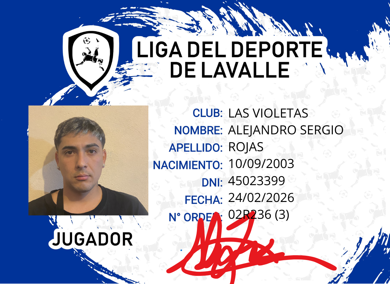 Foto carnet ROJAS ALEJANDRO SERGIO