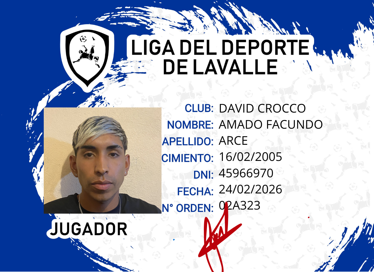Foto carnet ARCE AMADO FACUNDO