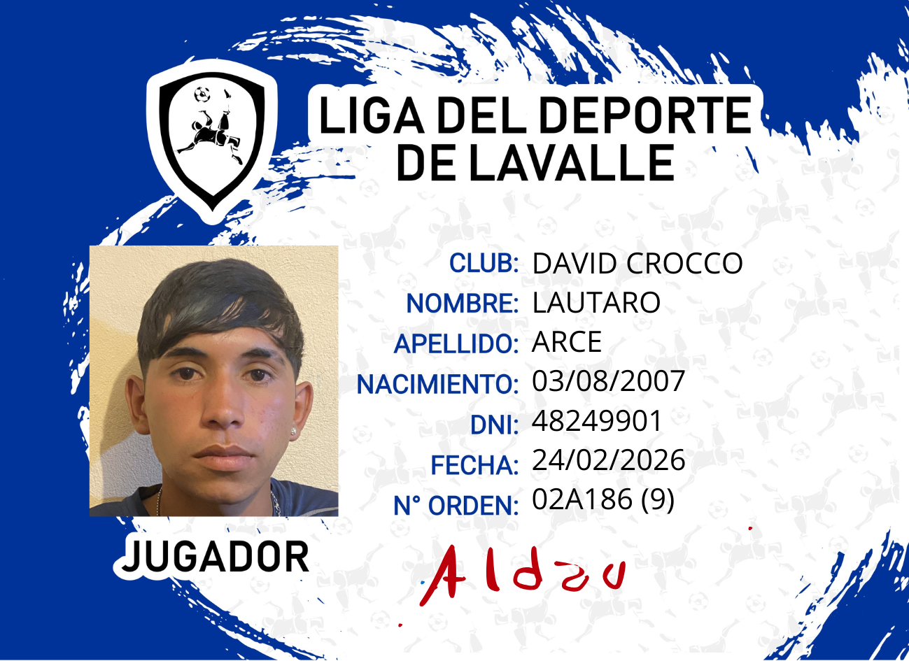 Foto carnet ARCE LAUTARO
