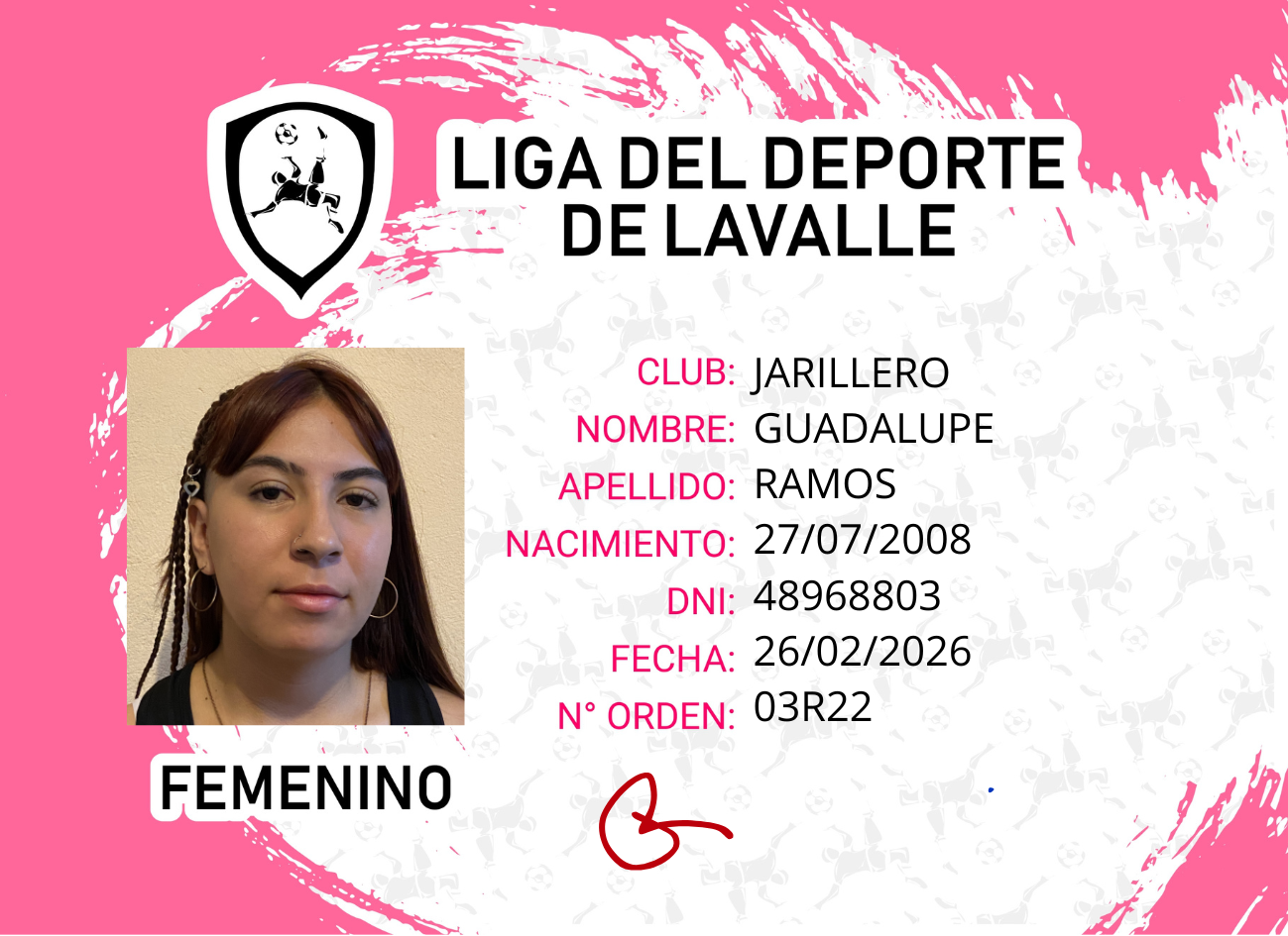 Foto carnet RAMOS, GUADALUPE
