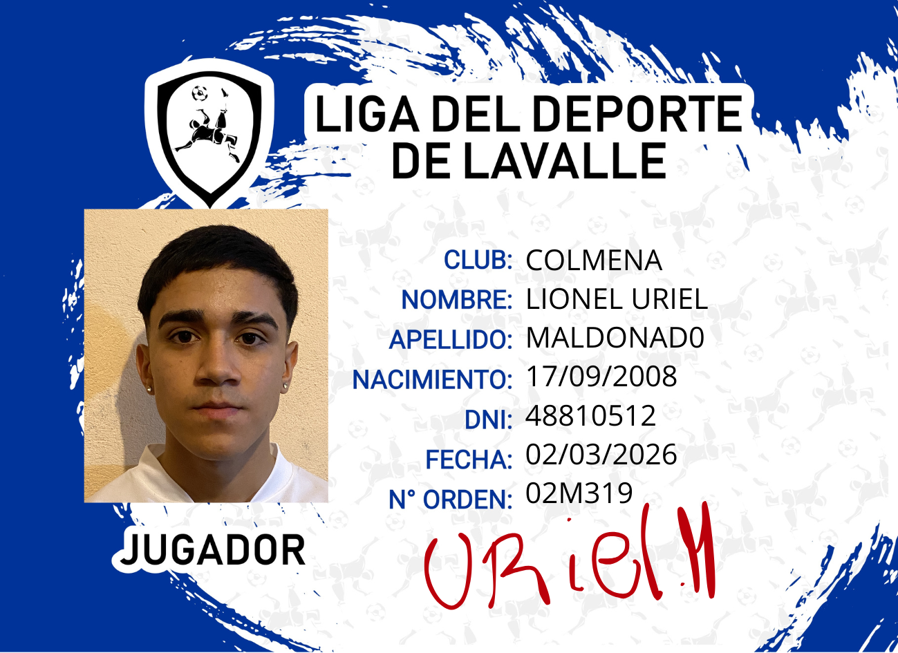 Foto carnet MALDONADO, LIONEL URIEL