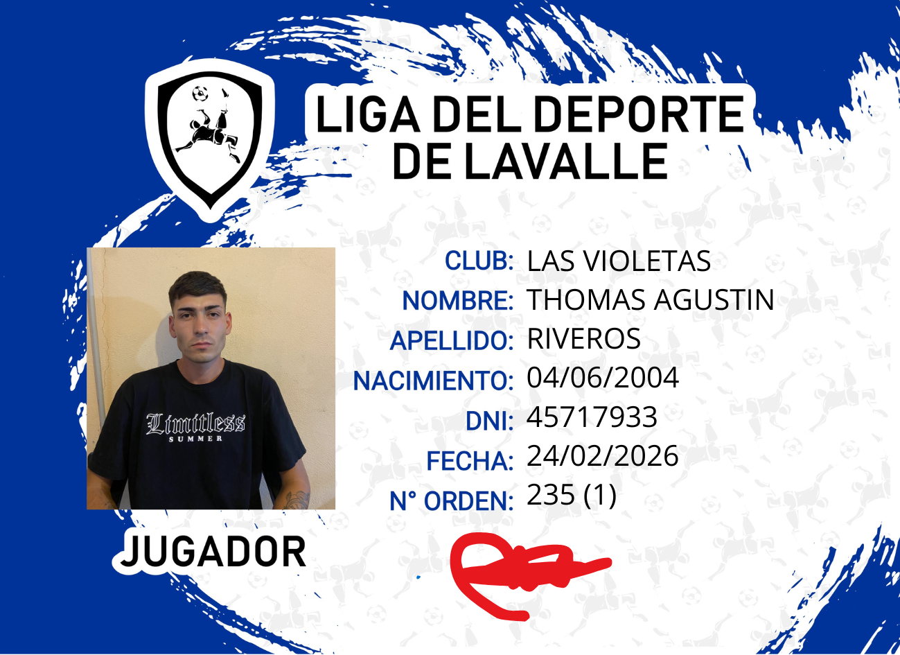 Foto carnet RIVEROS THOMAS AGUSTIN