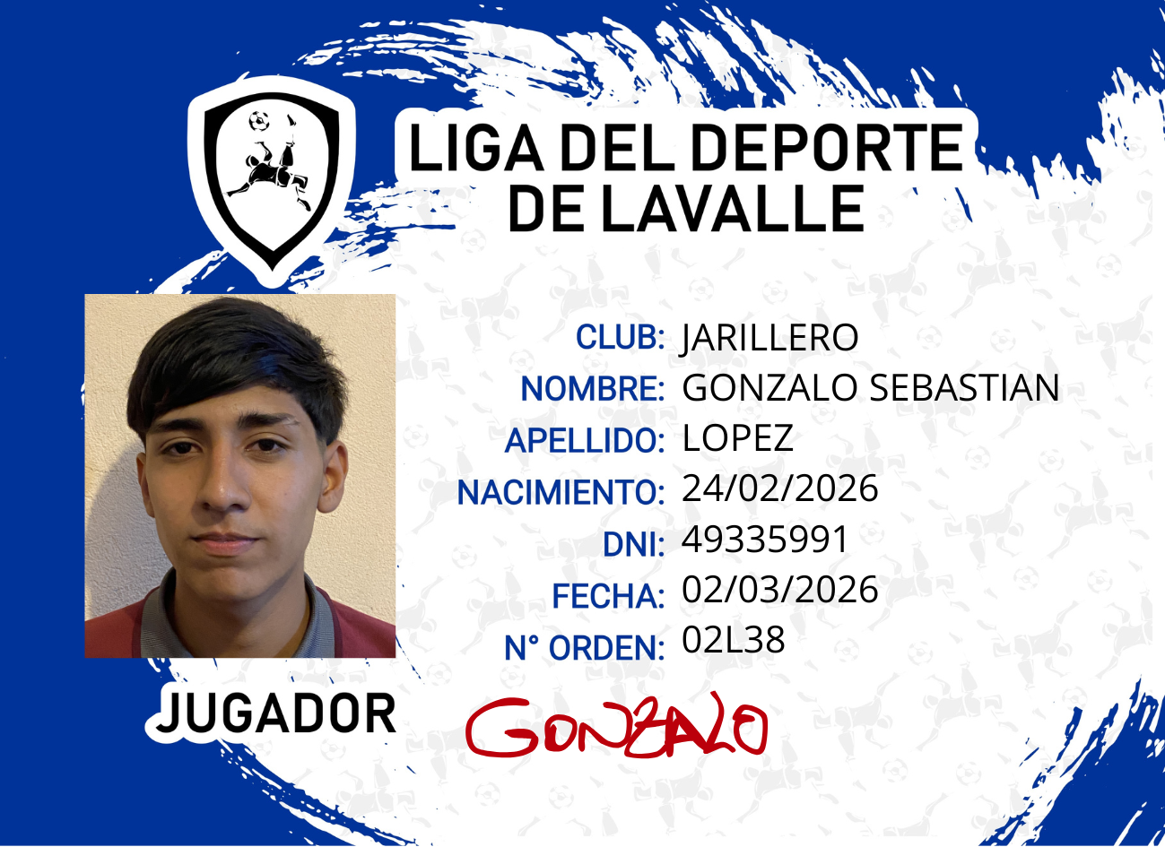 Foto carnet LOPEZ, GONZALO SEBASTIAN