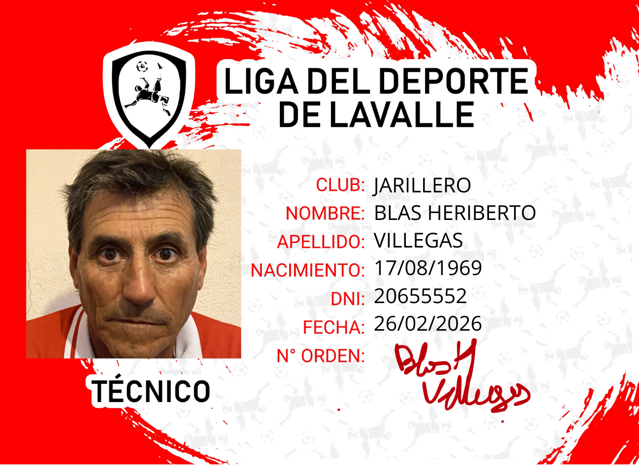 Foto carnet VILLEGAS BLAS HERIBERTO