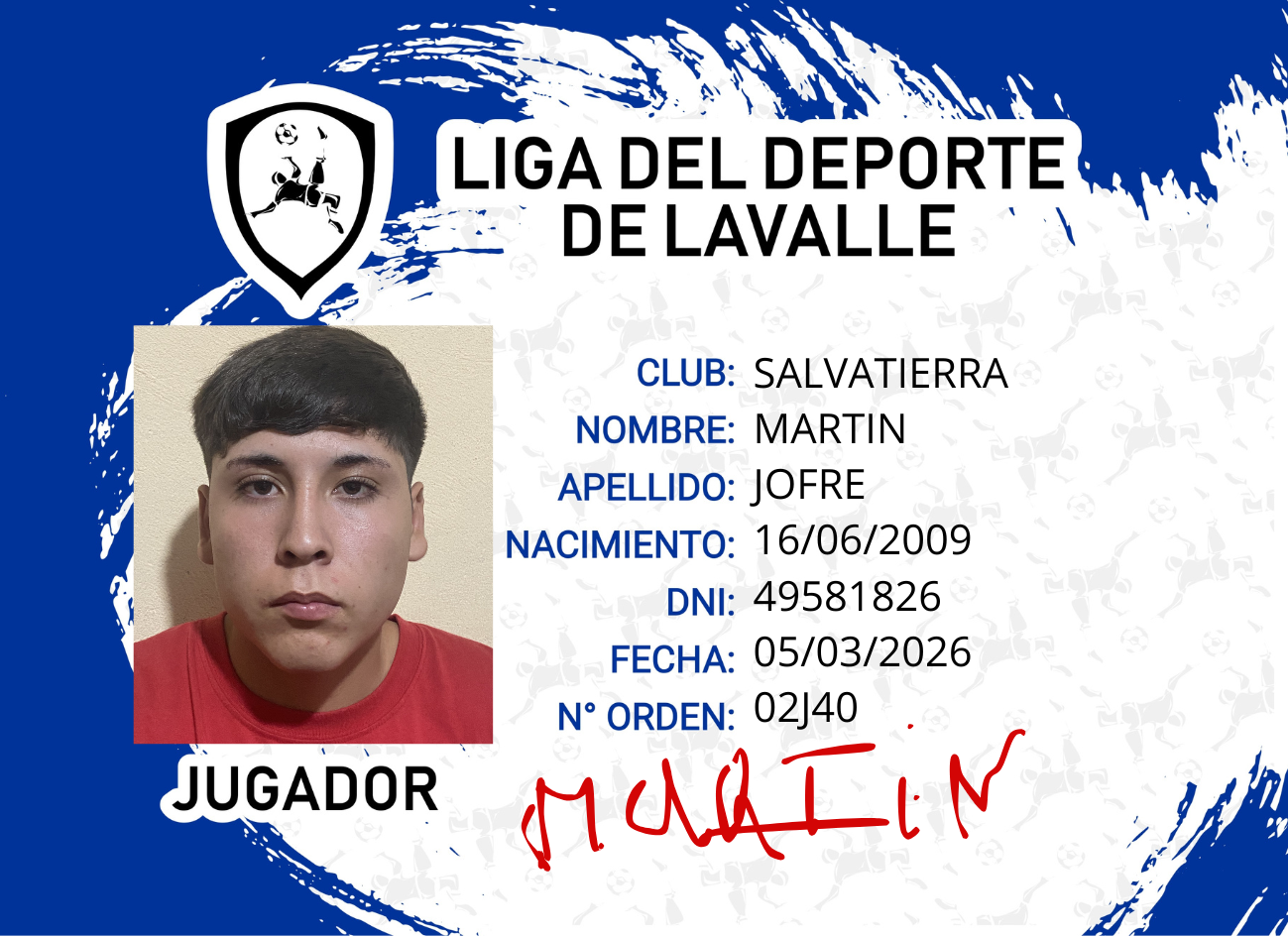 Foto carnet JOFRE, MARTIN