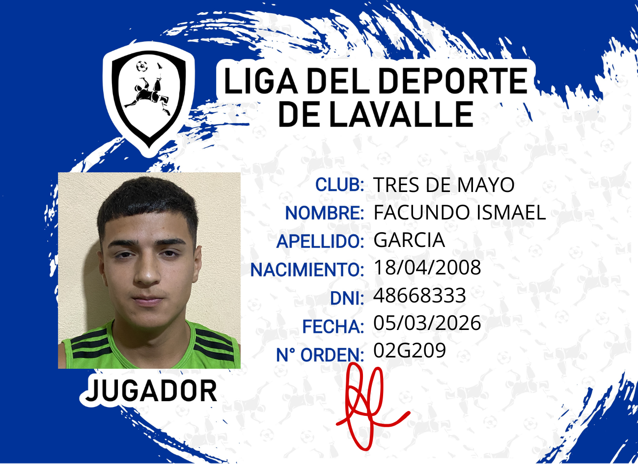 Foto carnet GARCIA, FACUNDO ISMAEL