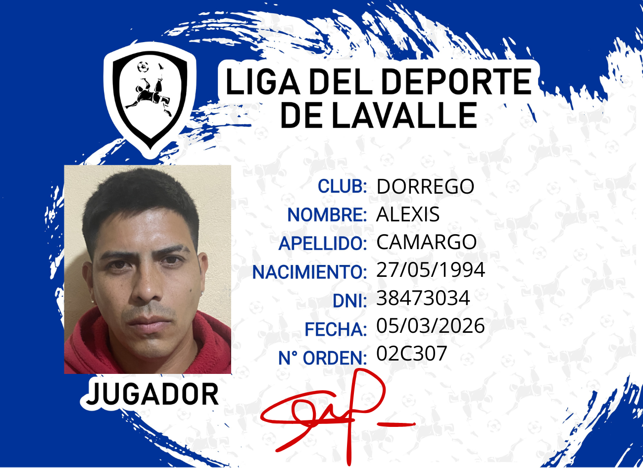Foto carnet CAMARGO, ALEXIS