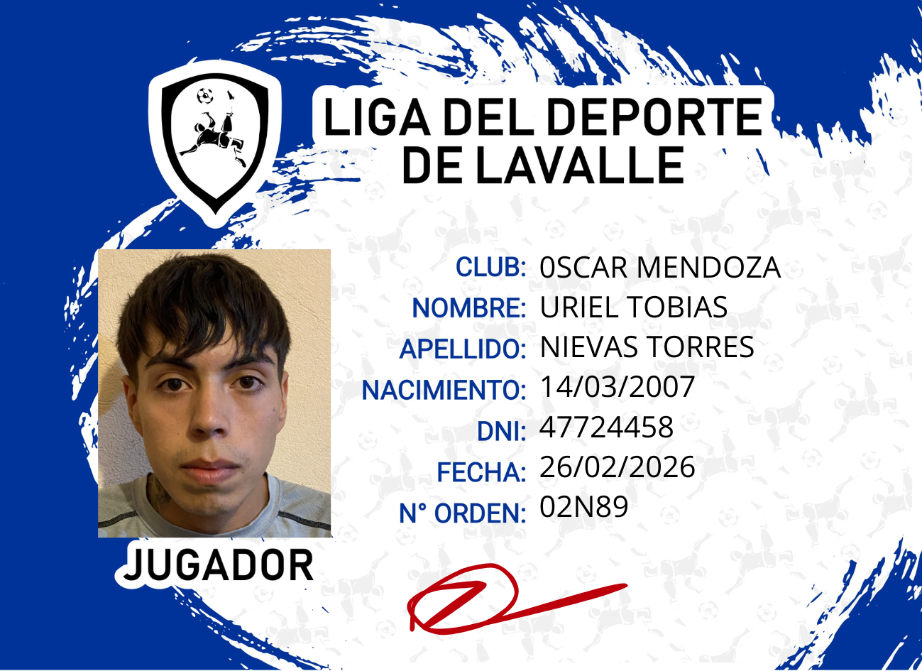 Foto carnet NIEVAS TORRES URIEL TOBIAS