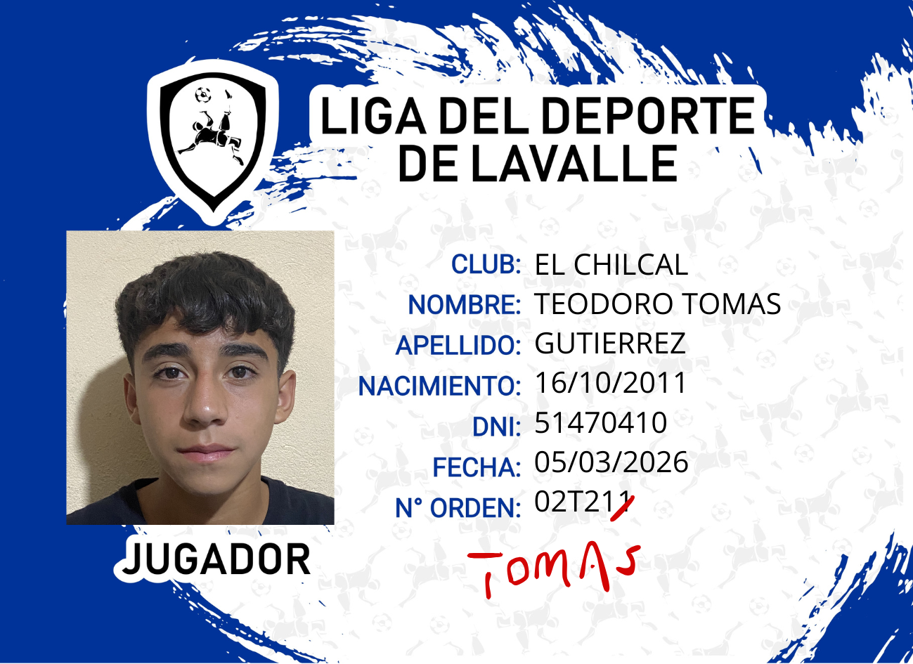 Foto carnet GUTIERREZ, TEODORO TOMAS