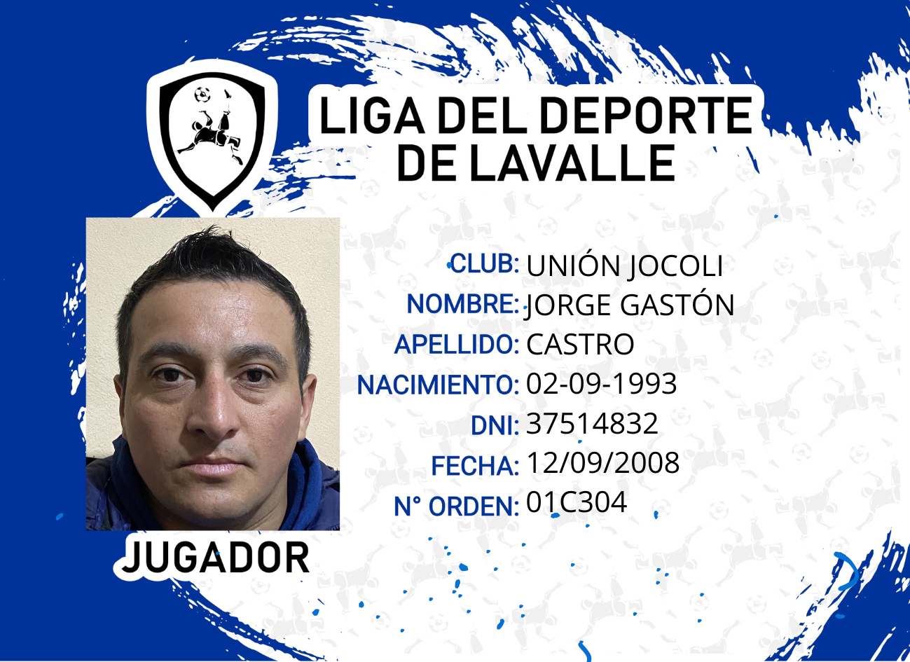 Foto carnet CASTRO JORGE GASTON