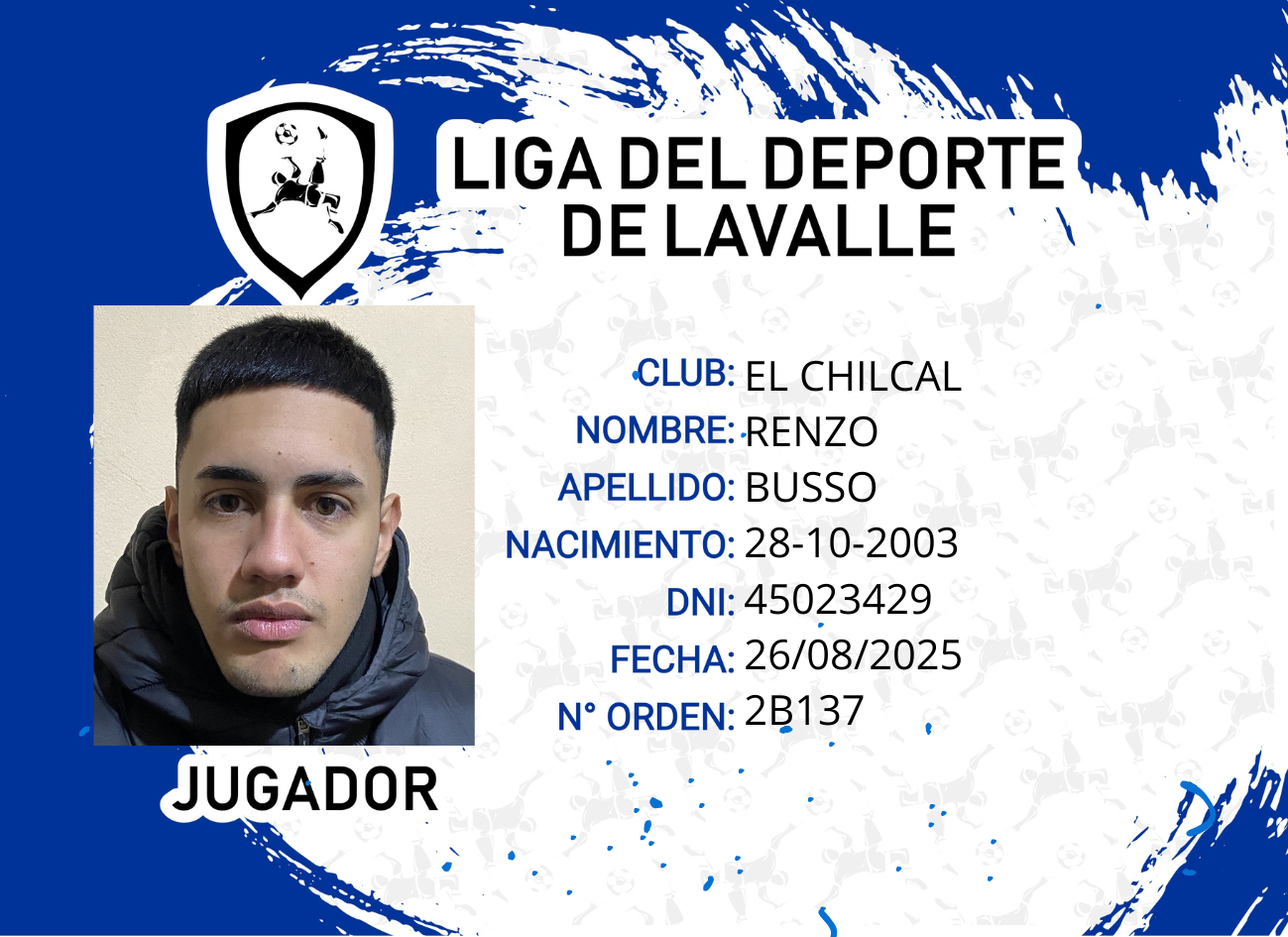 Foto carnet BUSSO RENZO