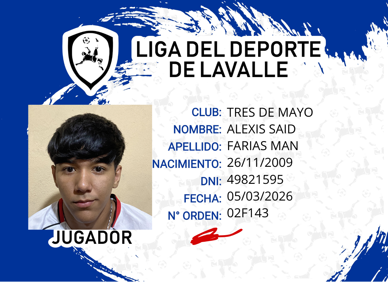 Foto carnet FARIAS MAN, ALEXIS SAID