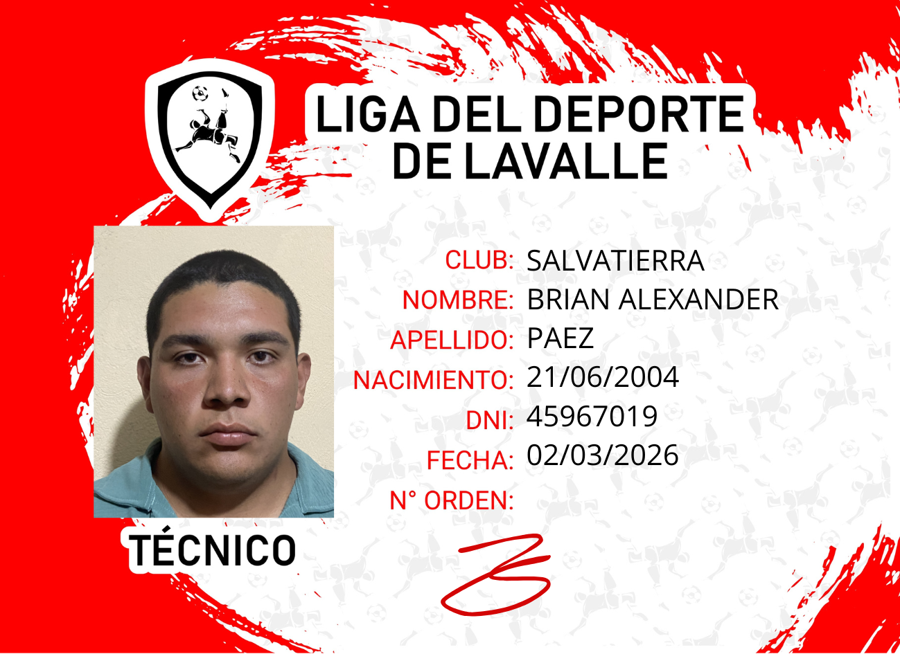 Foto carnet PAEZ, BRIAN ALEXANDER