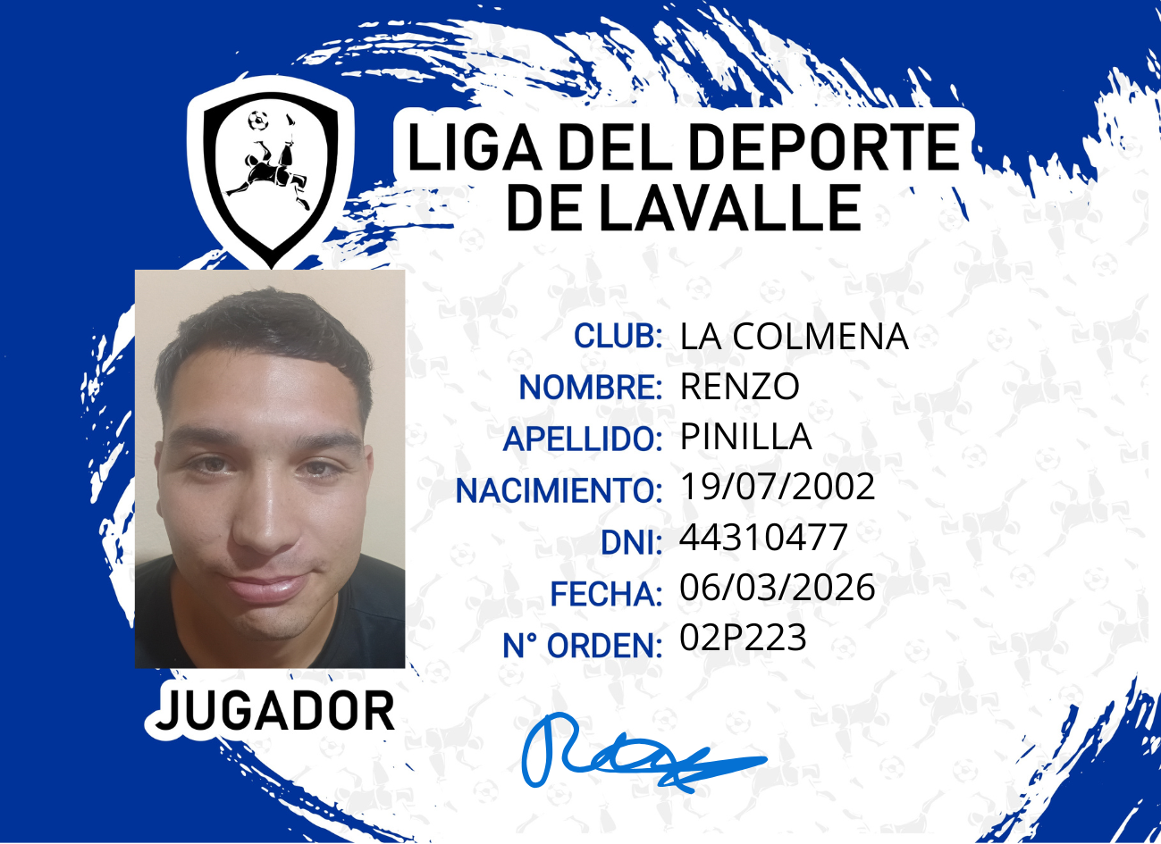 Foto carnet PINILLA RENZO