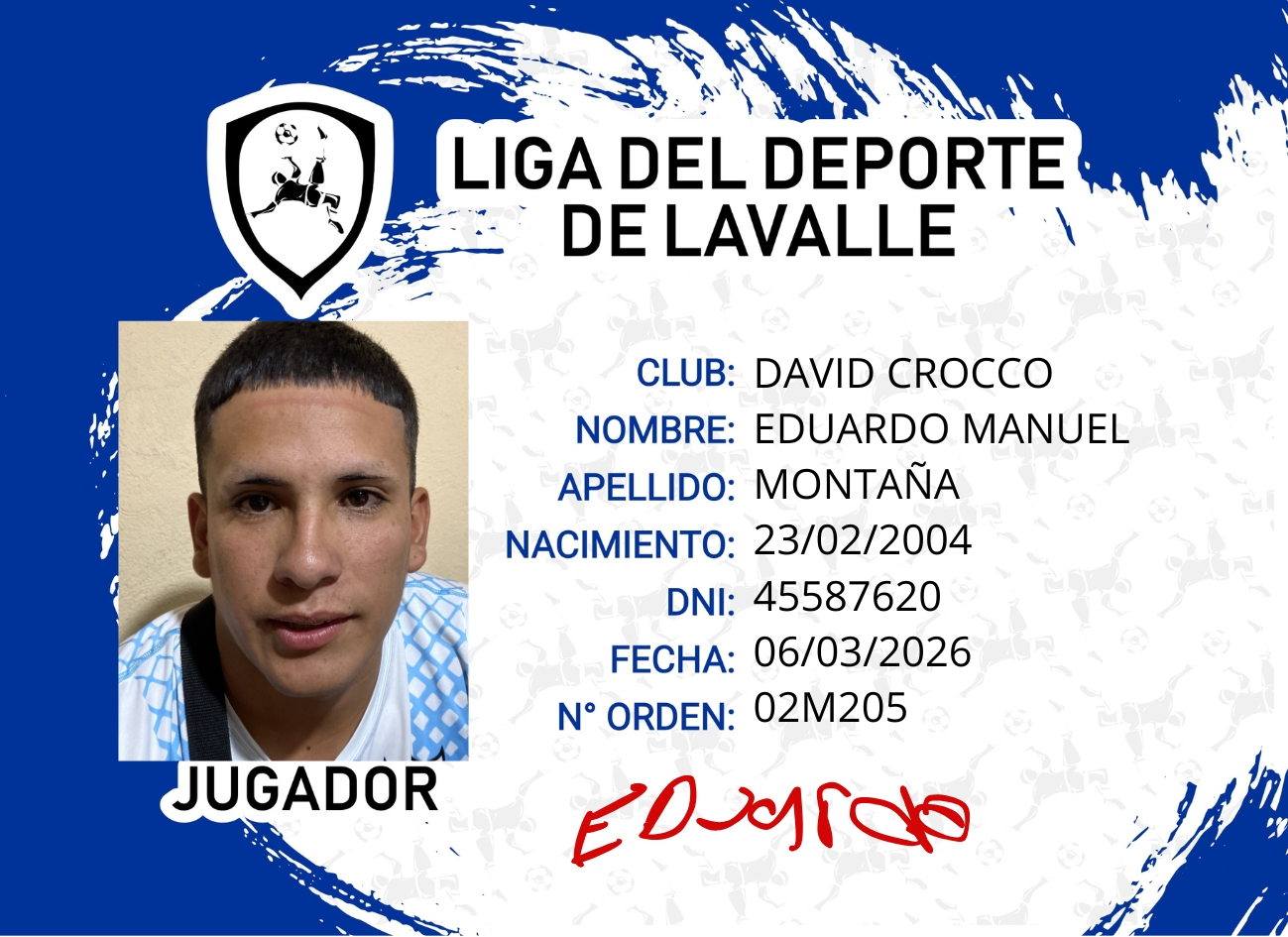 Foto carnet MONTAÑA EDUARDO MANUEL