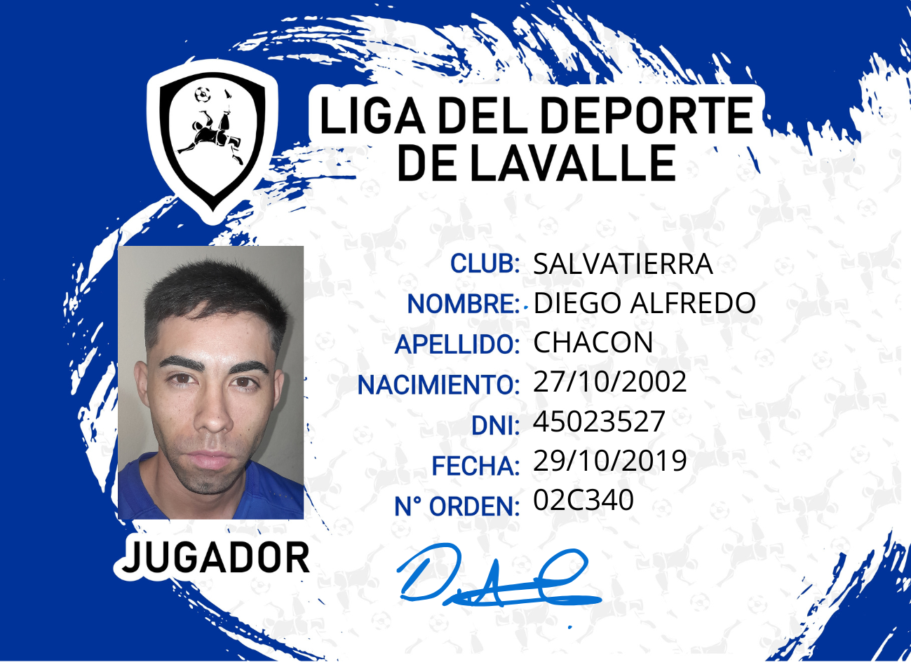 Foto carnet CHACON, DIEGO ALFREDO