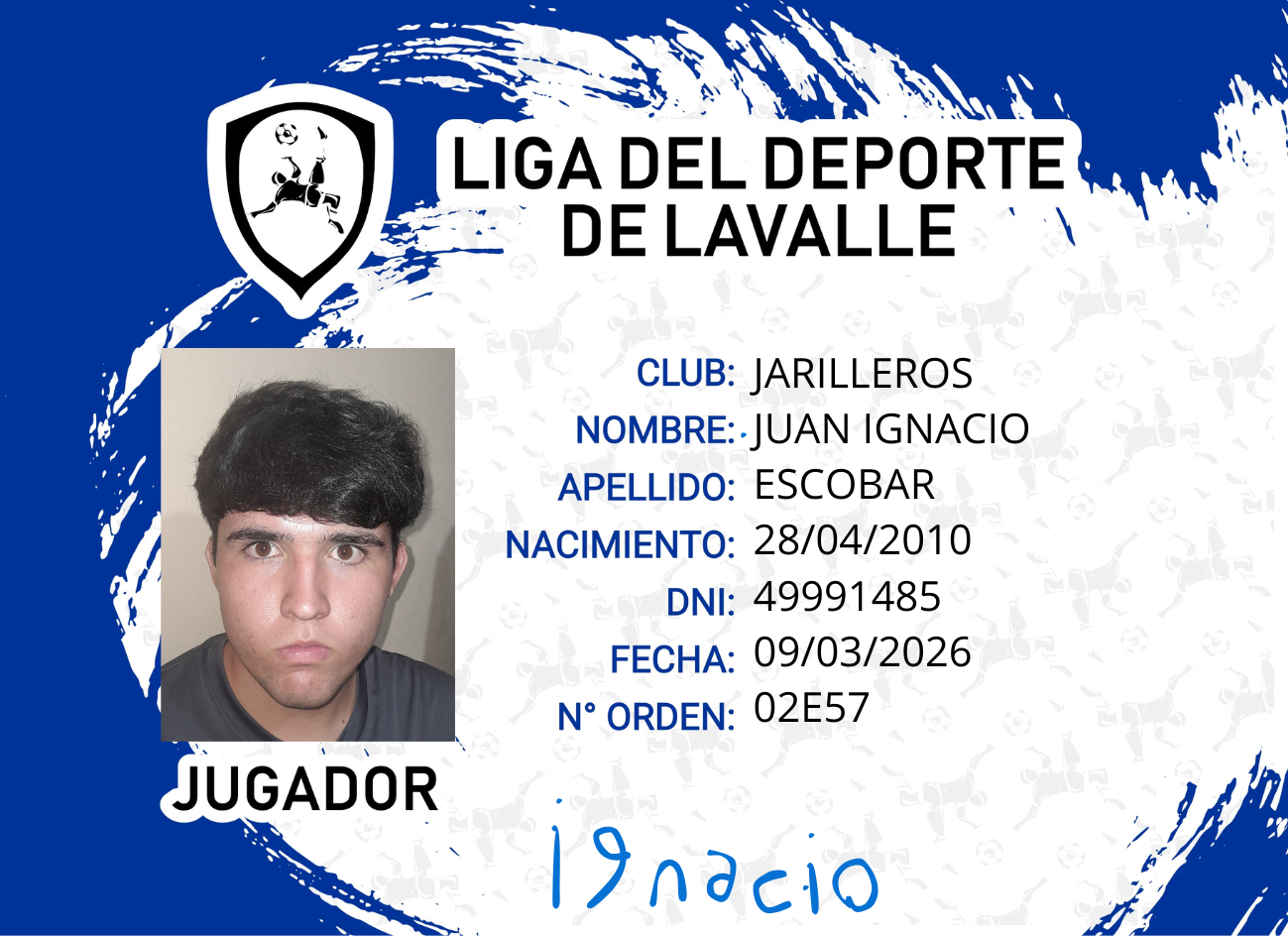 Foto carnet ESCOBAR, JUAN IGNACIO