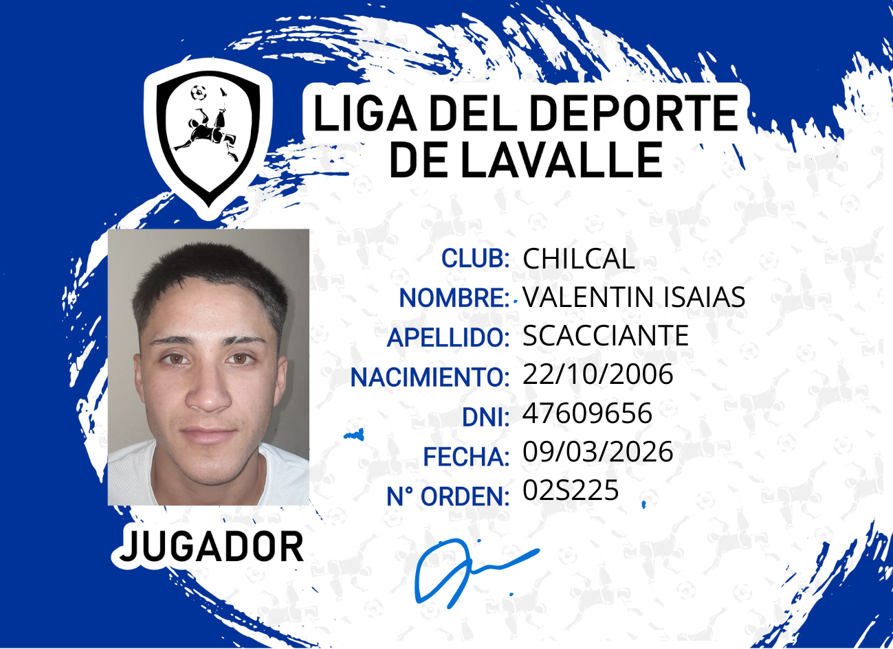 Foto carnet SCACCIANTE, VALENTIN ISAIAS