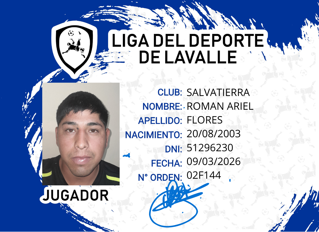 Foto carnet FLORES, ROMAN ARIEL